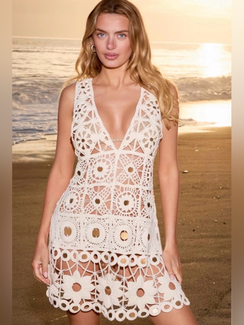 Celandine Crochet Deco Mini
Tunic Dress M/L